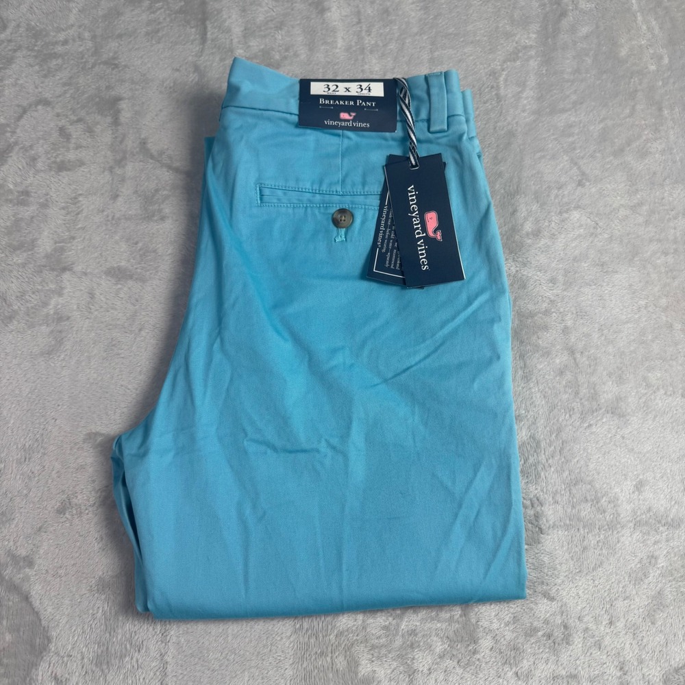 NWT Vineyard Vines Mens 32x34 Breaker‎ Pant Chinos Blue Preppy Golf